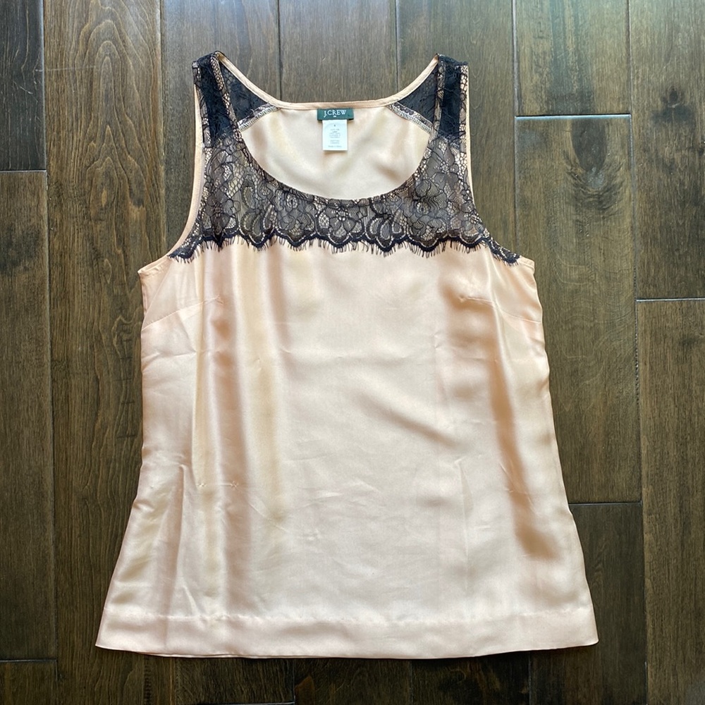 J.Crew Silk and Lace Camisole Top
